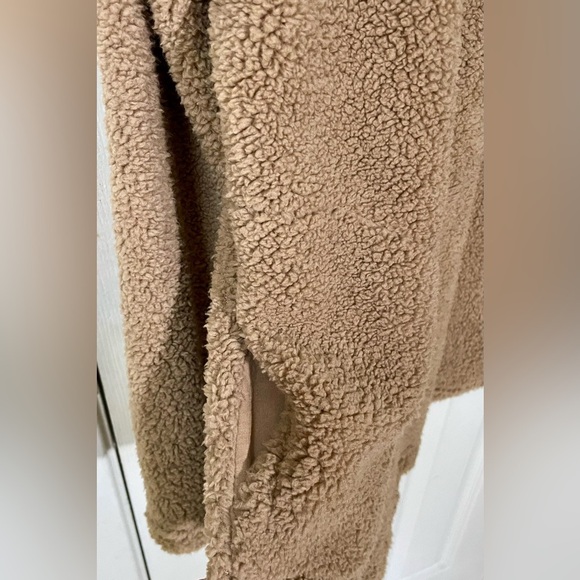 Koolaburra by UGG Pullover Size Small Sherpa Fleece Brushed Back Tan Quarter Zip - Picture 9 of 12